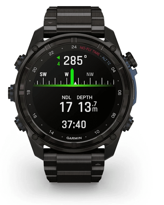 Garmin Descent Mk3i 51mm Koolstofgrijs Titanium band